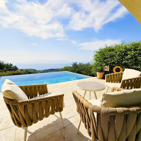 וילה Asteri, Old Skala - Secluded Location - Panoramic Sea Views - Infinity Pool *